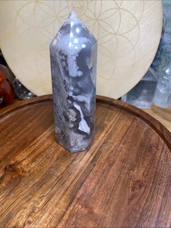 Flower agate Tower 41/2" Accessories - Gorgeous flower agate tower 41/2” tall